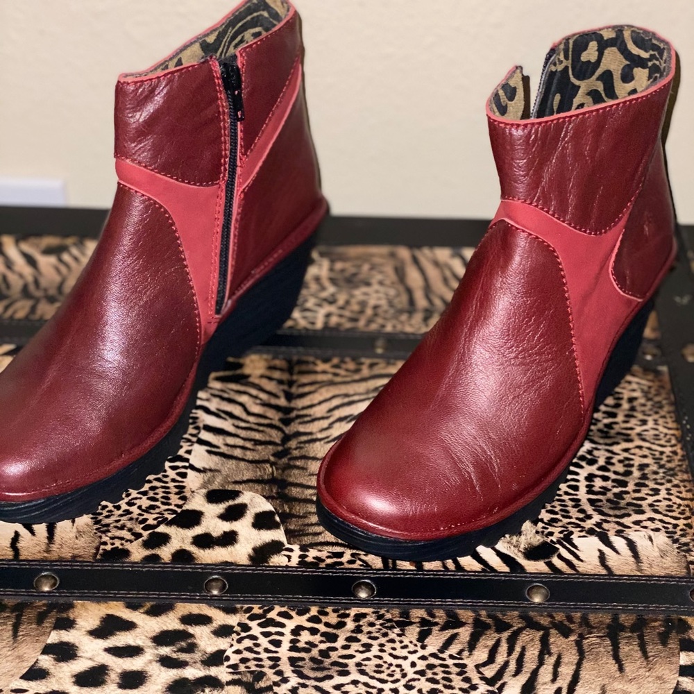 Fly London Red Booties